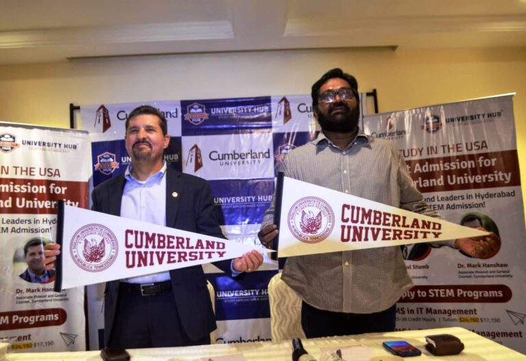 Cumberland University Launches New Graduate Programs; Invites Hyderabad students