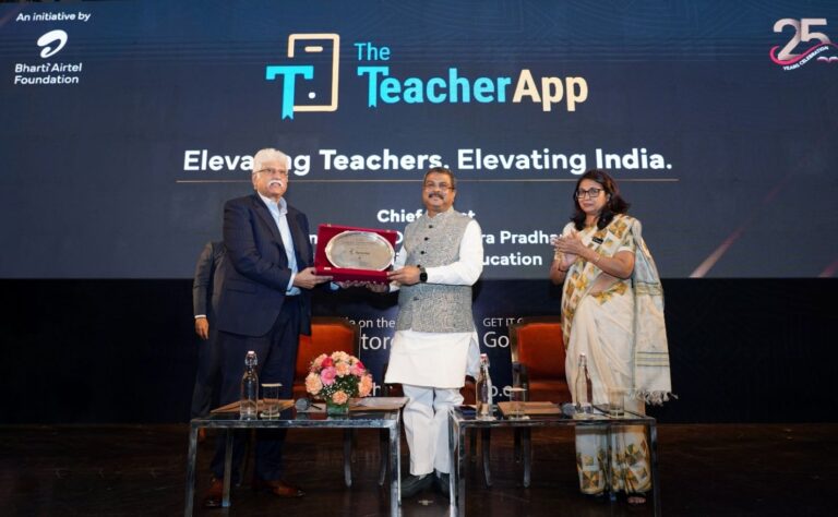 Union Minister of Education Shri Dharmendra Pradhan Unveils‘TheTeacherApp’, a Bharti Airtel Foundation Initiative to Empower Teachers in India with Future-Ready Skills